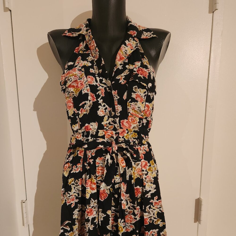 Black floral dress